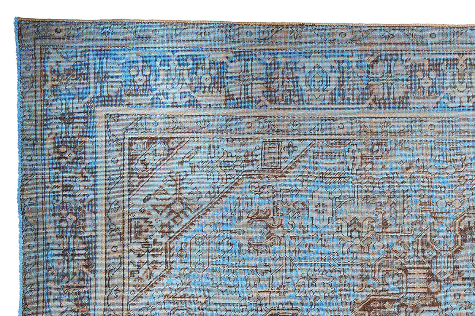 Vintage — Hand-knotted, 194x292 cm, Blue, 100% Virgin Wool | View 3