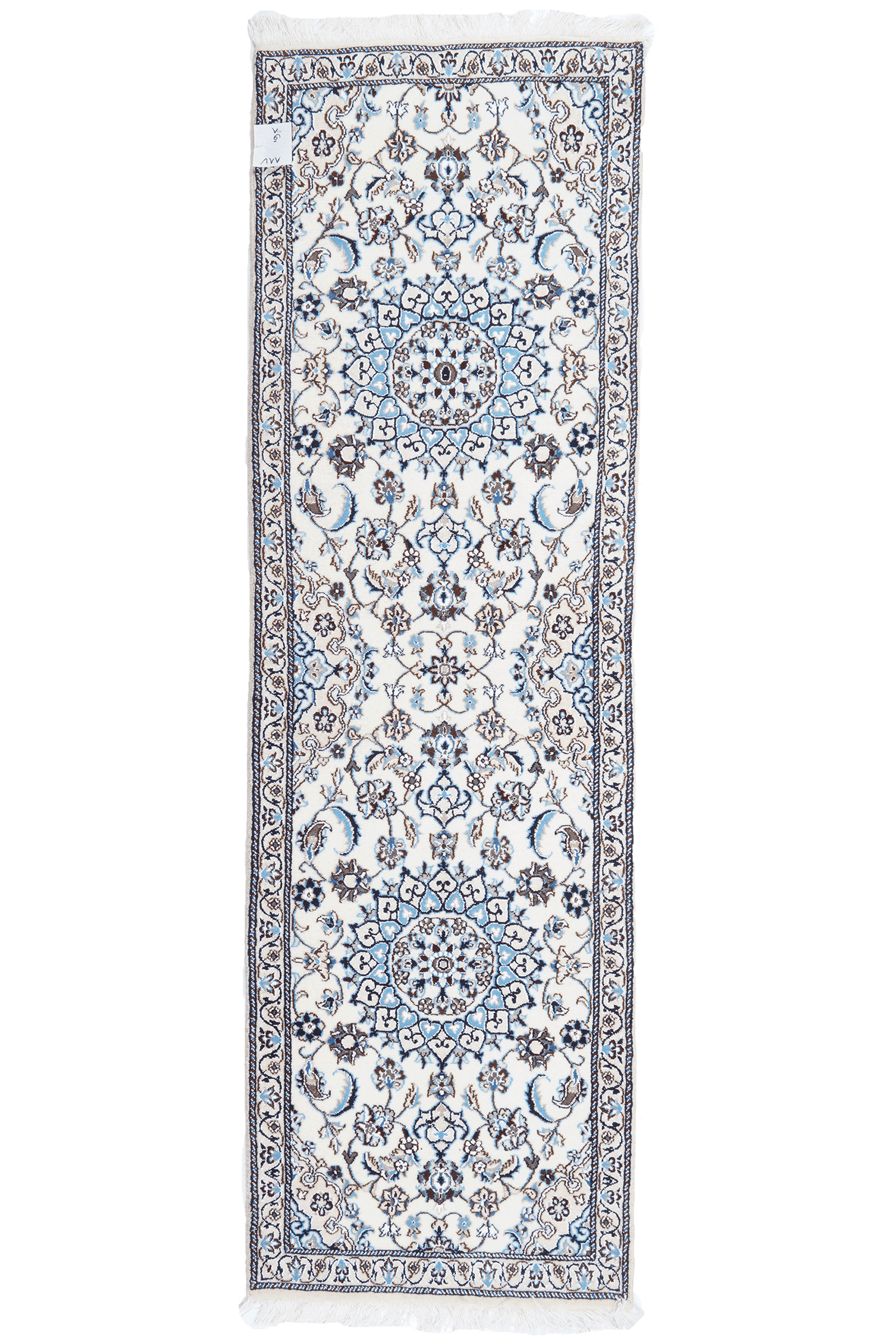 Nain 9La — Hand-knotted, 61x199 cm, Beige, 100% Virgin Wool | Main view
