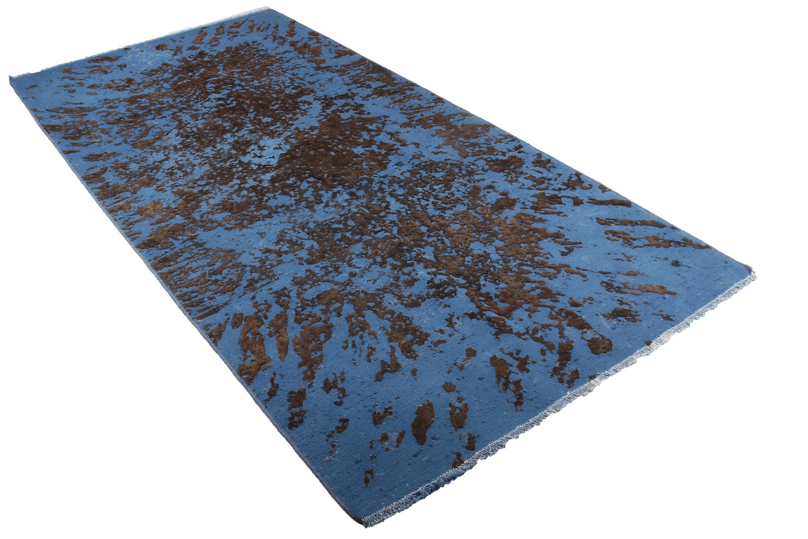 Vintage — Hand-knotted, 145x295 cm, Blue, 100% Virgin Wool | View 4