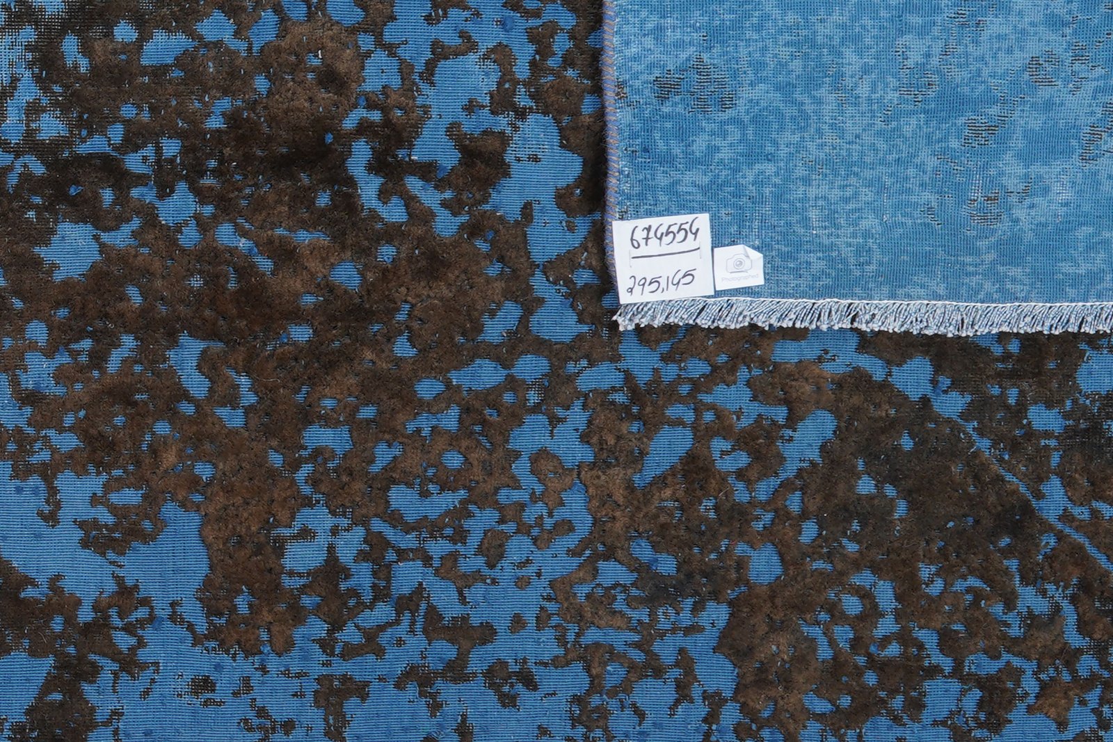 Vintage — Hand-knotted, 145x295 cm, Blue, 100% Virgin Wool | View 7