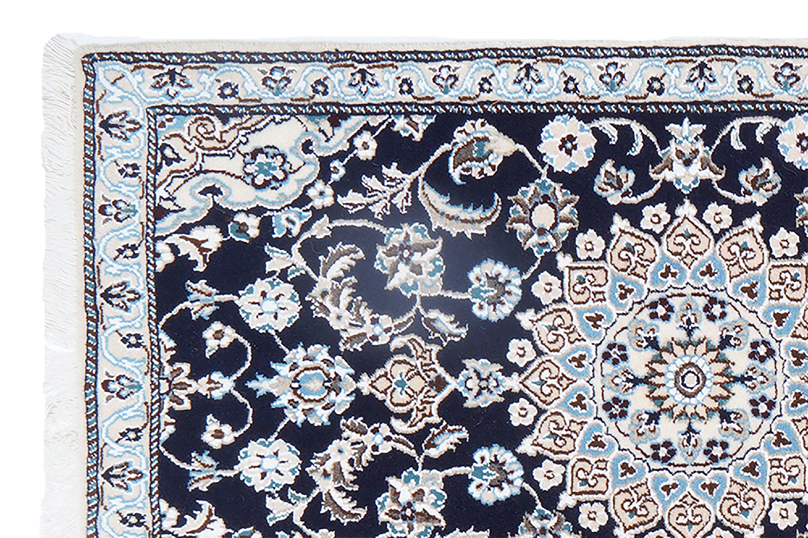 Nain 9La — Hand-knotted, 62x202 cm, Blue, 100% Virgin Wool | View 3