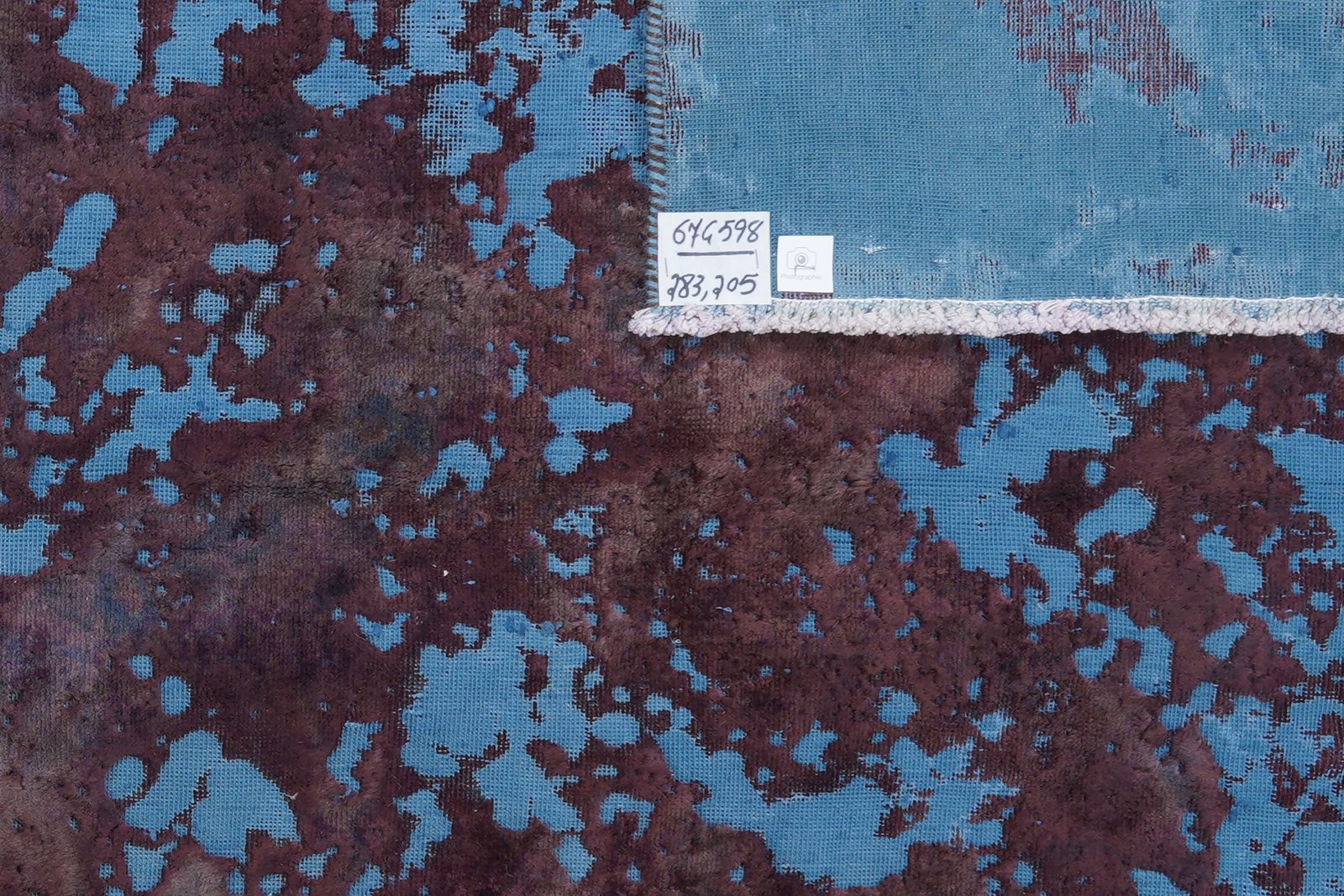 Vintage — Hand-knotted, 205x283 cm, Blue, 100% Virgin Wool | View 5