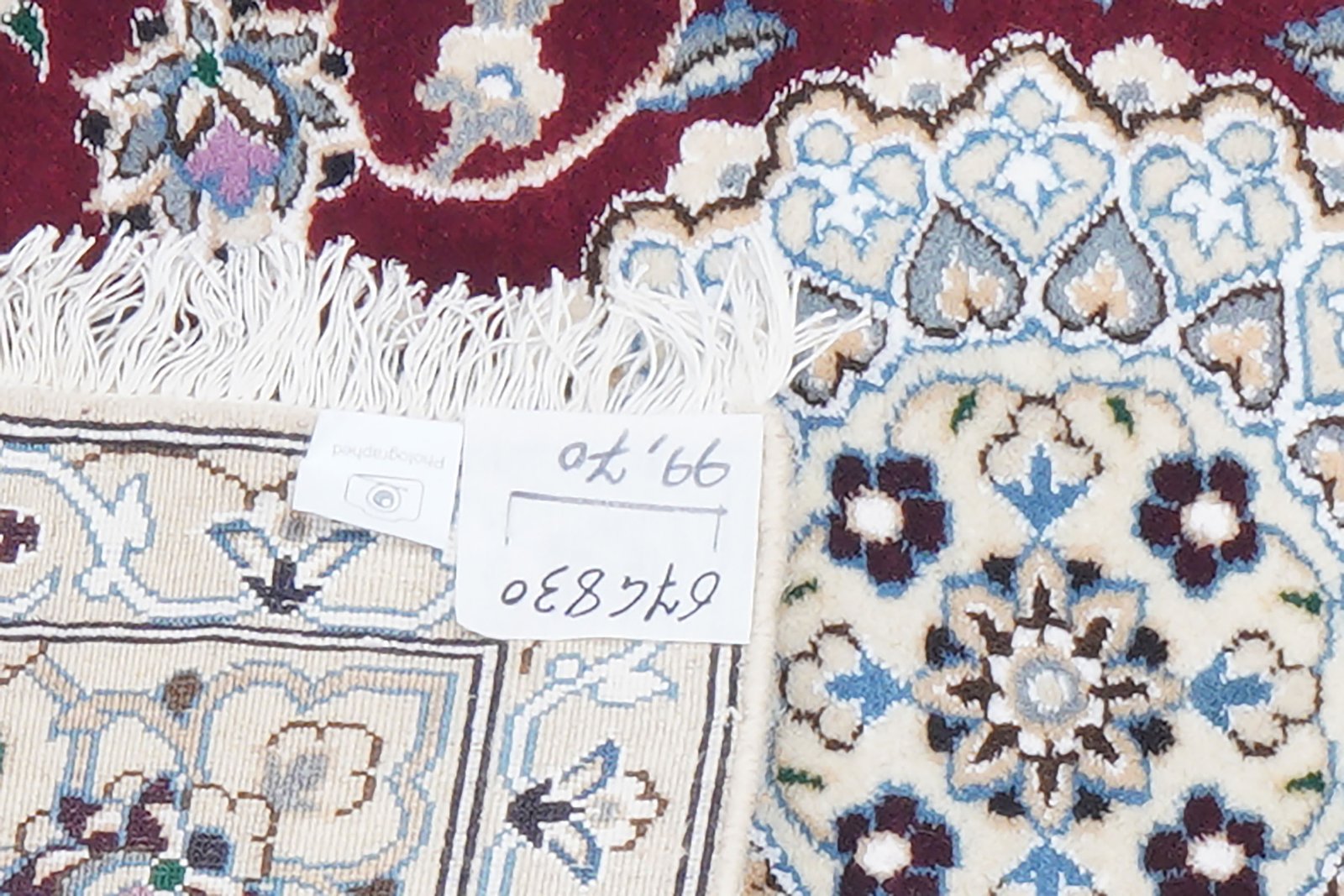 Nain 9La — Hand-knotted, 70x99 cm, Red, 100% Virgin Wool | View 5