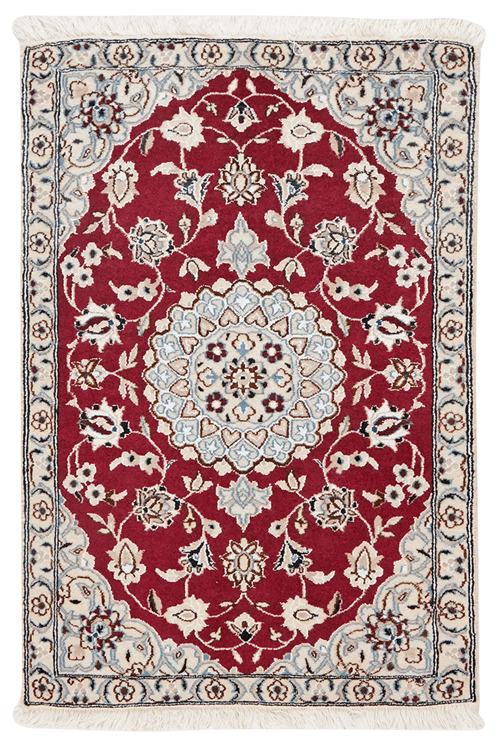 Nain 9La — Hand-knotted, 72x105 cm, Red, 100% Virgin Wool | Main view