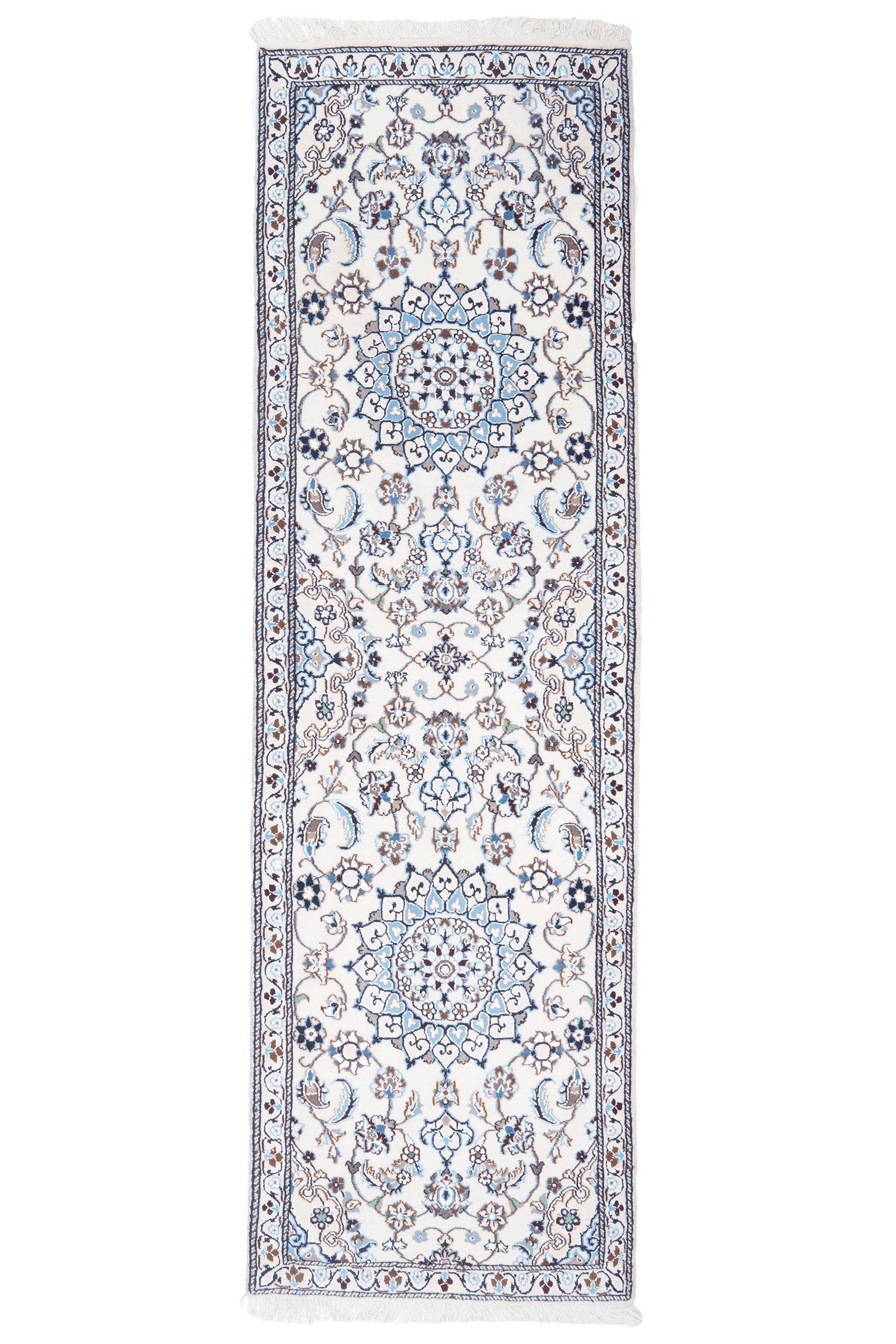 Nain 9La — Hand-knotted, 60x198 cm, Beige, 100% Virgin Wool | Main view