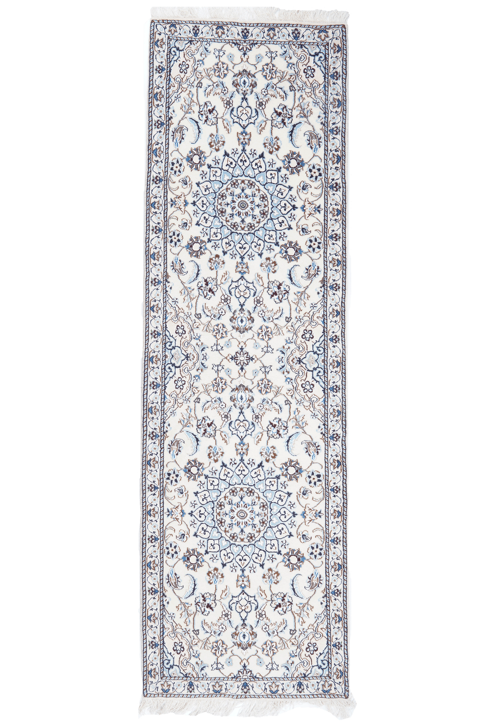 Nain 9La — Hand-knotted, 61x206 cm, Beige, 100% Virgin Wool | Main view