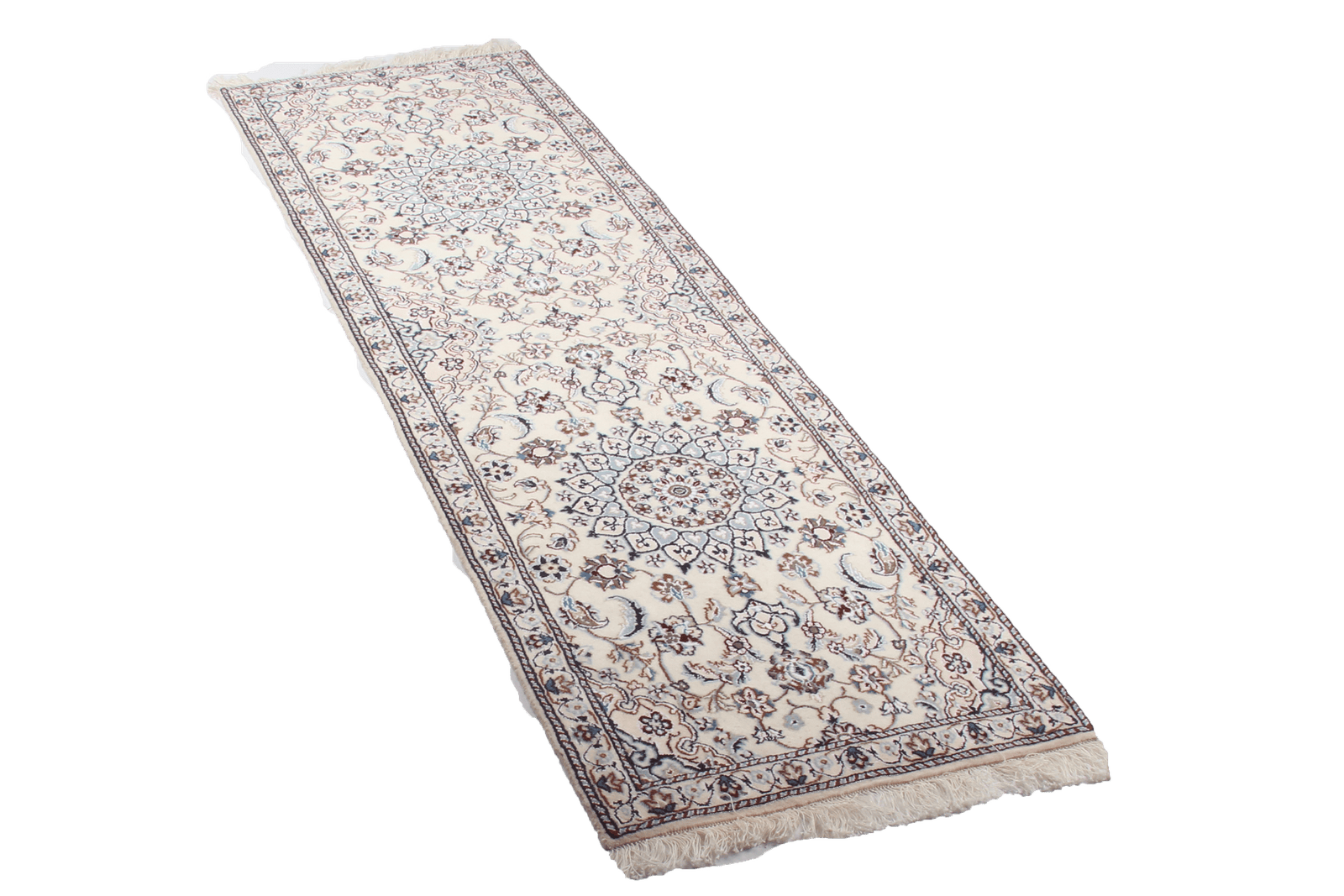 Nain 9La — Hand-knotted, 61x206 cm, Beige, 100% Virgin Wool | View 8