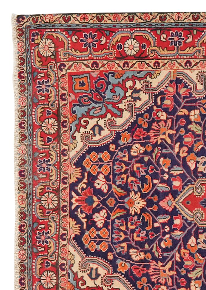 Mahal — Hand-knotted, 105x161 cm, Blue, 100% Virgin Wool | View 3