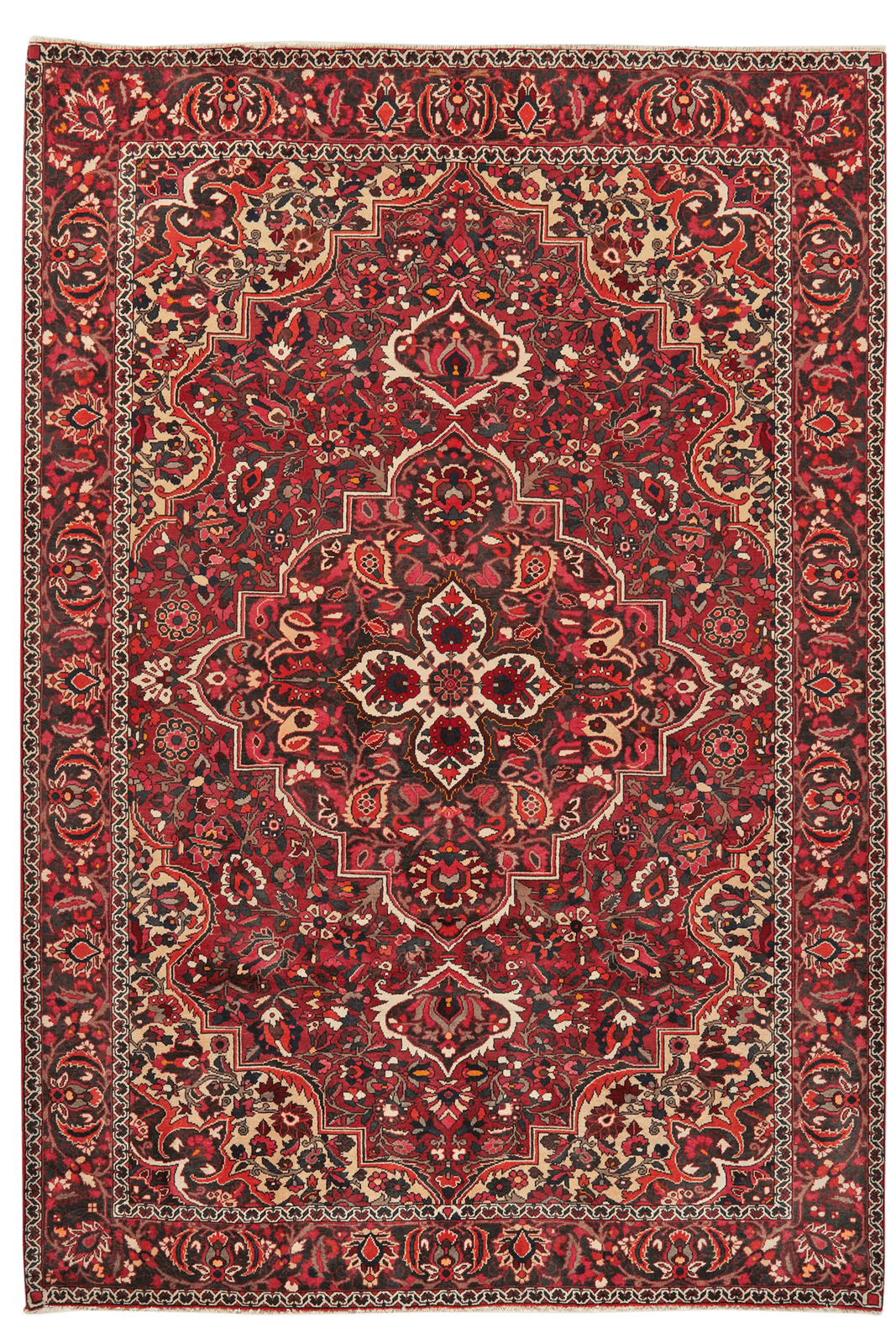 Bakhtiar — Hand-knotted, 202x297 cm, Red, 100% Virgin Wool | Main view