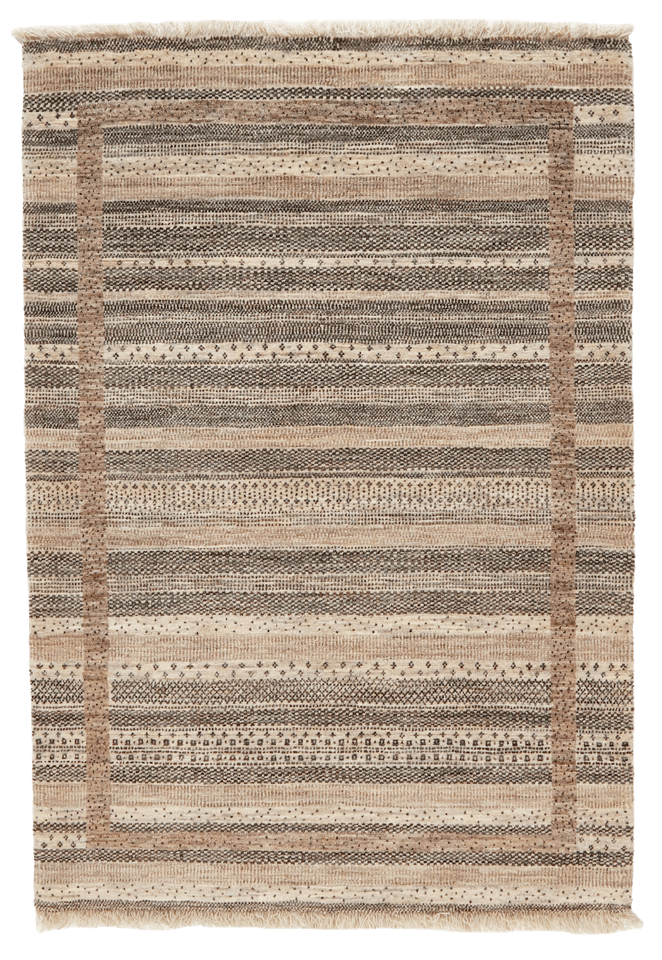 Rizbaf — Hand-knotted, 108x154 cm, Beige, 100% Virgin Wool | Main view