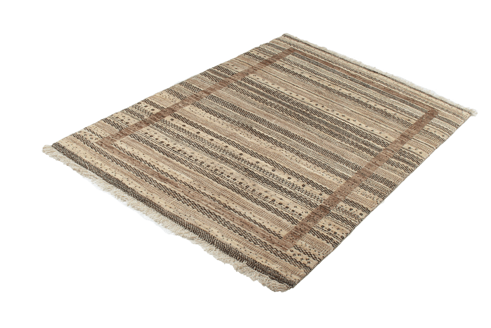 Rizbaf — Hand-knotted, 104x158 cm, Beige, 100% Virgin Wool | View 4