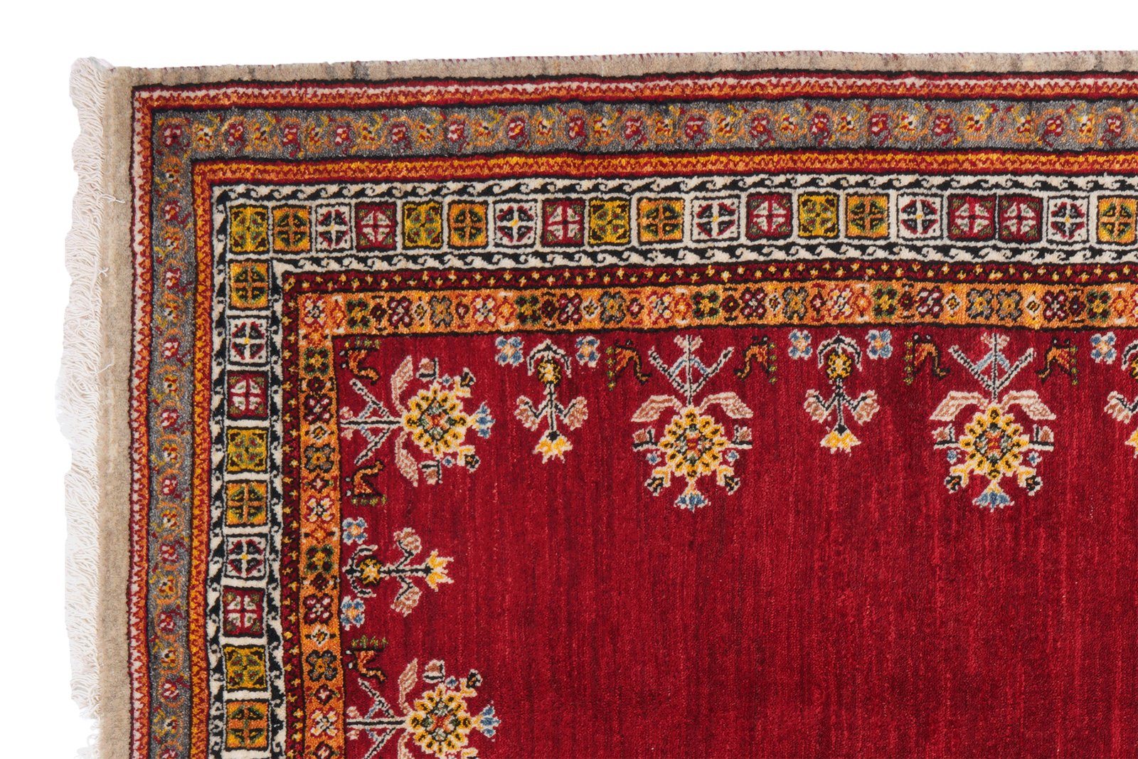 Rizbaf — Hand-knotted, 133x213 cm, Red, 100% Virgin Wool | View 3