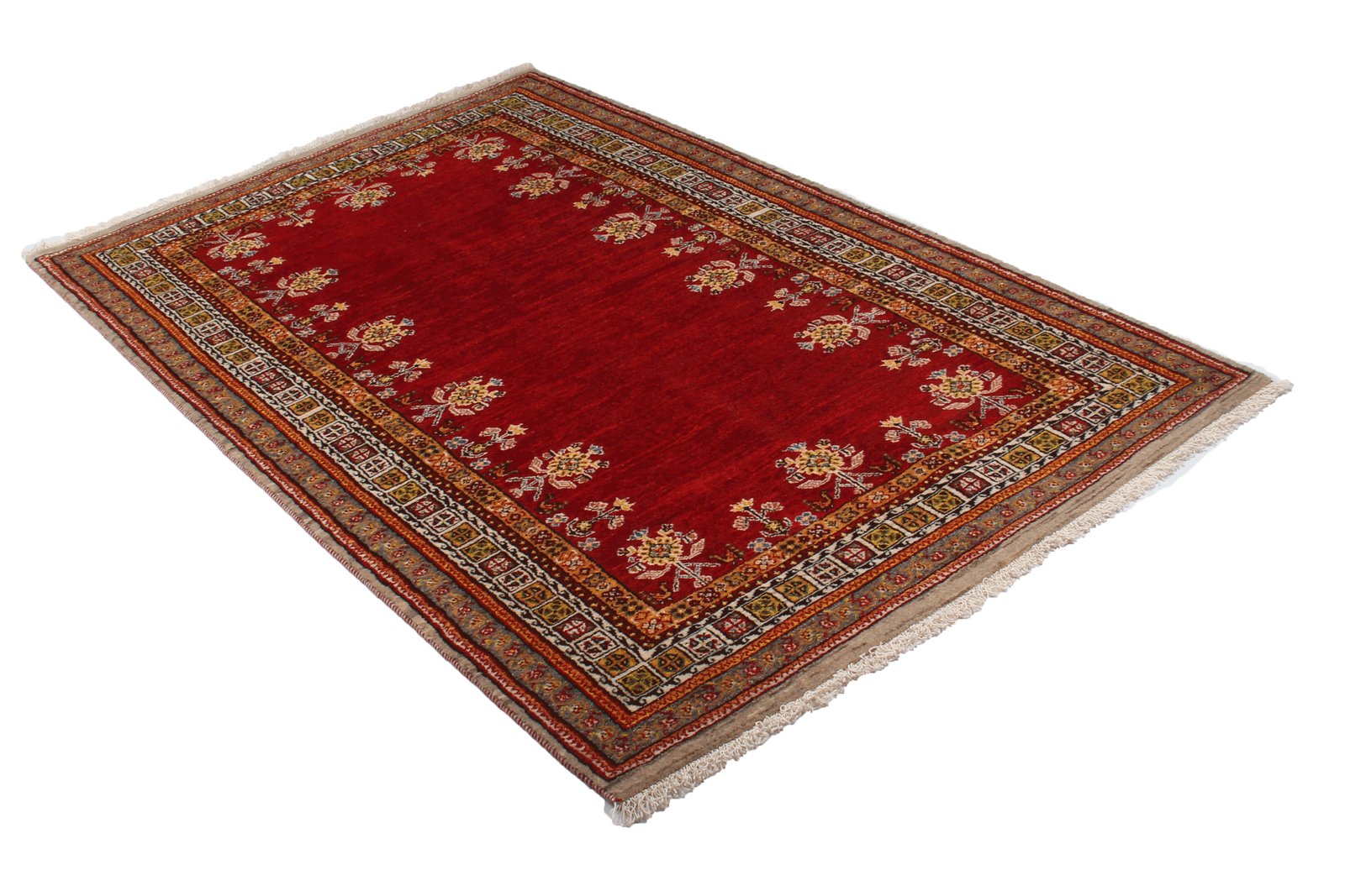 Rizbaf — Hand-knotted, 133x213 cm, Red, 100% Virgin Wool | View 5