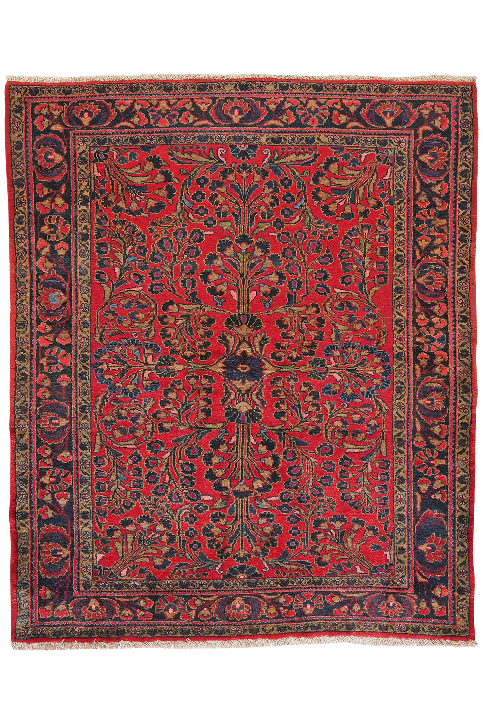 Lilian — Handgefertigt, 188x155 cm, Blau, 100% Virgin Wool | Main view