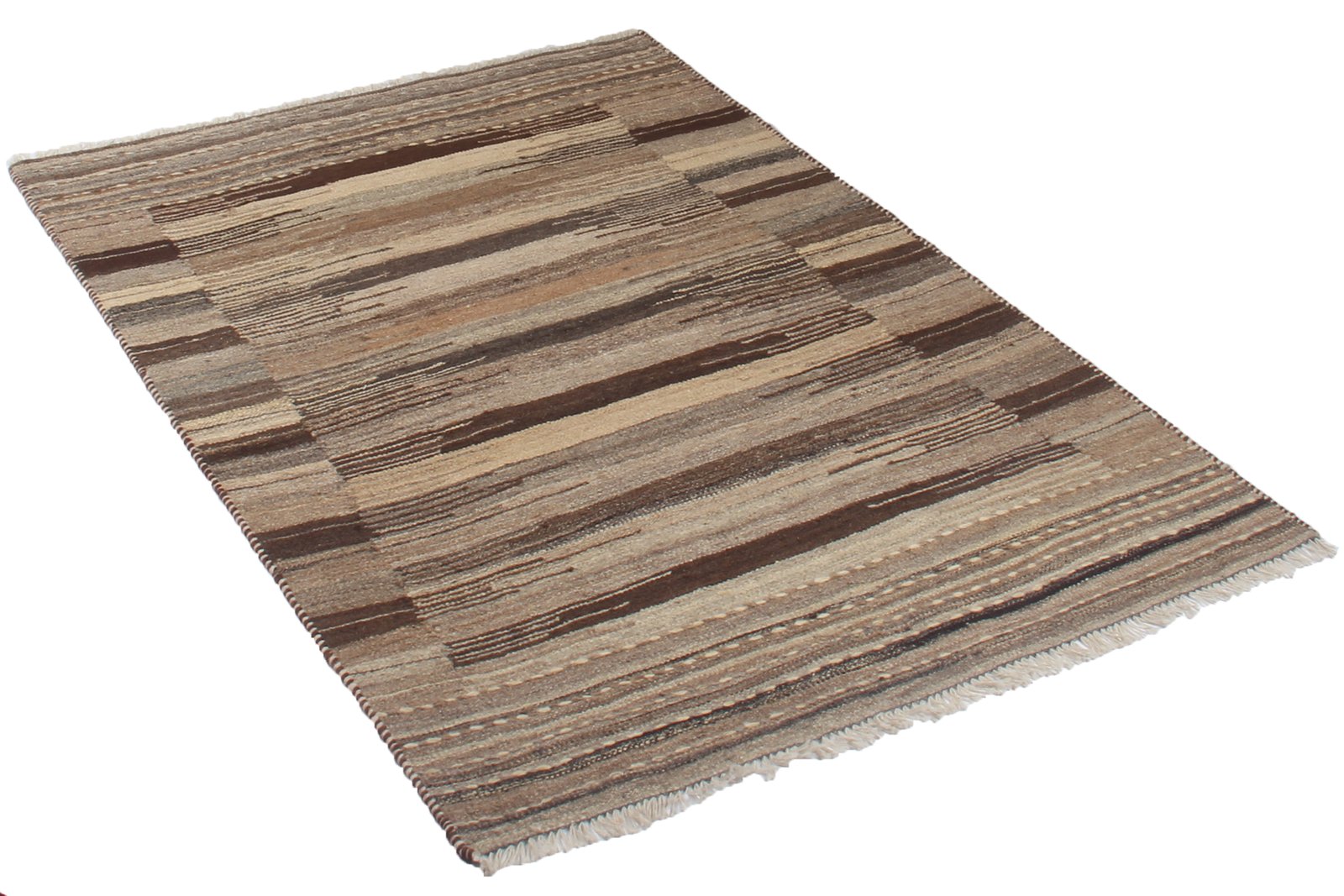 Kelim Gashgai — Handmade, 108x157 cm, Brown, 100% Virgin Wool | View 7