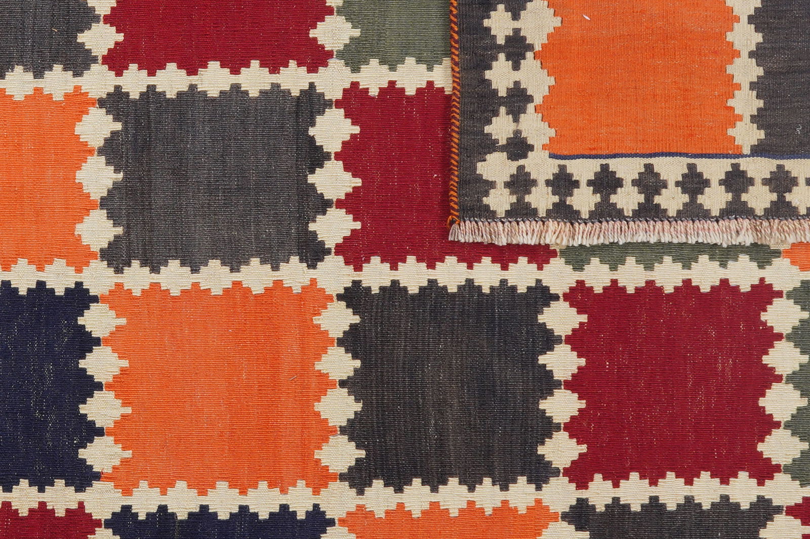 Kelim Gashgai Old — Handgefertigt, 250x165 cm, Bunt, 100% Virgin Wool | View 7