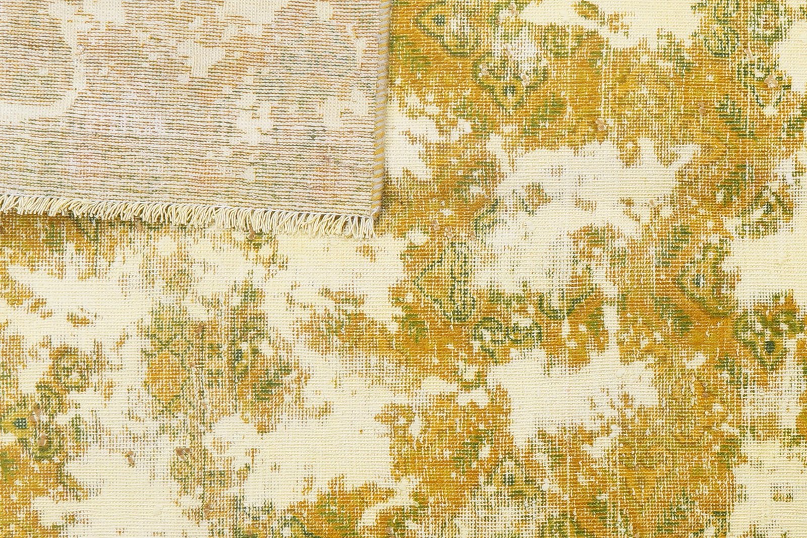 Vintage — Hand-knotted, 134x188 cm, Yellow, 100% Virgin Wool | View 6