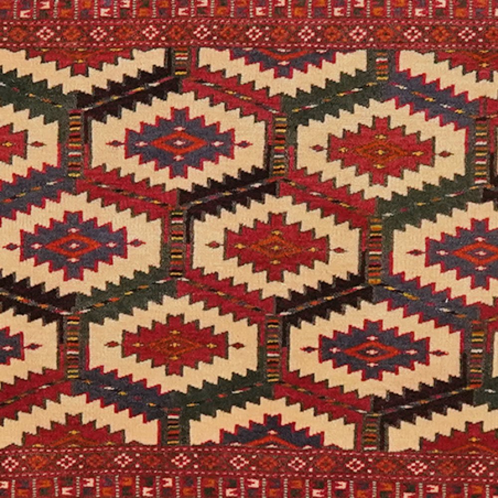Turkman — Hand-knotted, 128x63 cm, Multicolor, 100% Virgin Wool | View 4