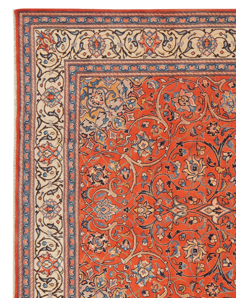 Sarough — Hand-knotted, 201x301 cm, Red, 100% Virgin Wool | View 3