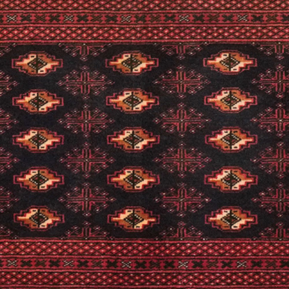 Belutch — Hand-knotted, 116x57 cm, Blue, 100% Virgin Wool | View 4