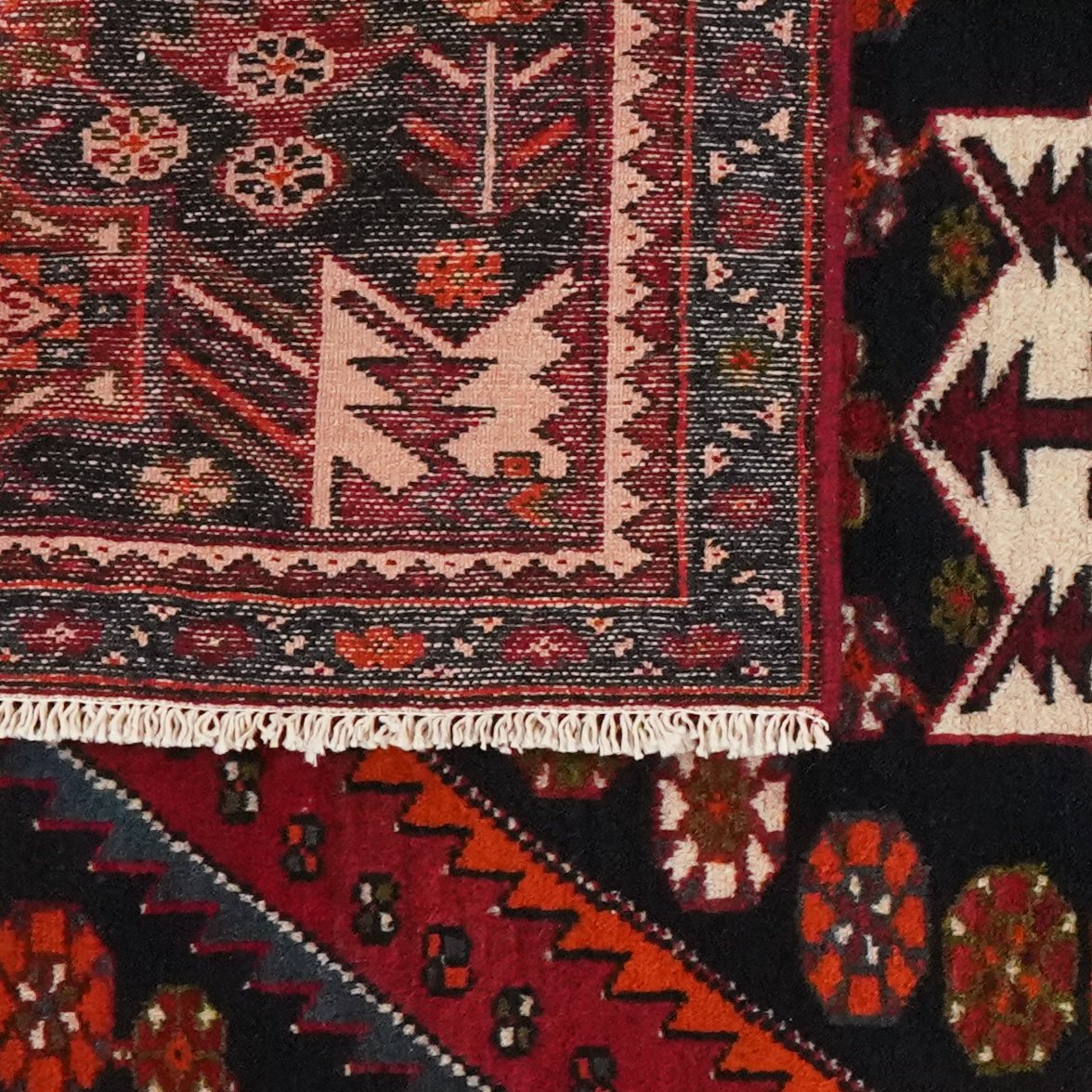 Shahsavan — Hand-knotted, 110x155 cm, Red, 100% Virgin Wool | View 6