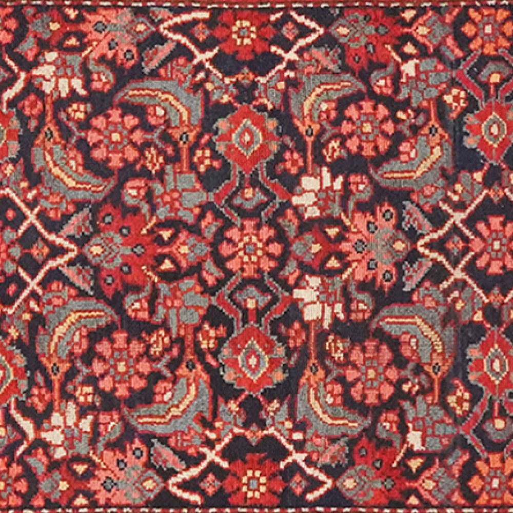 Farahan — Hand-knotted, 93x331 cm, Blue, 100% Virgin Wool | View 4