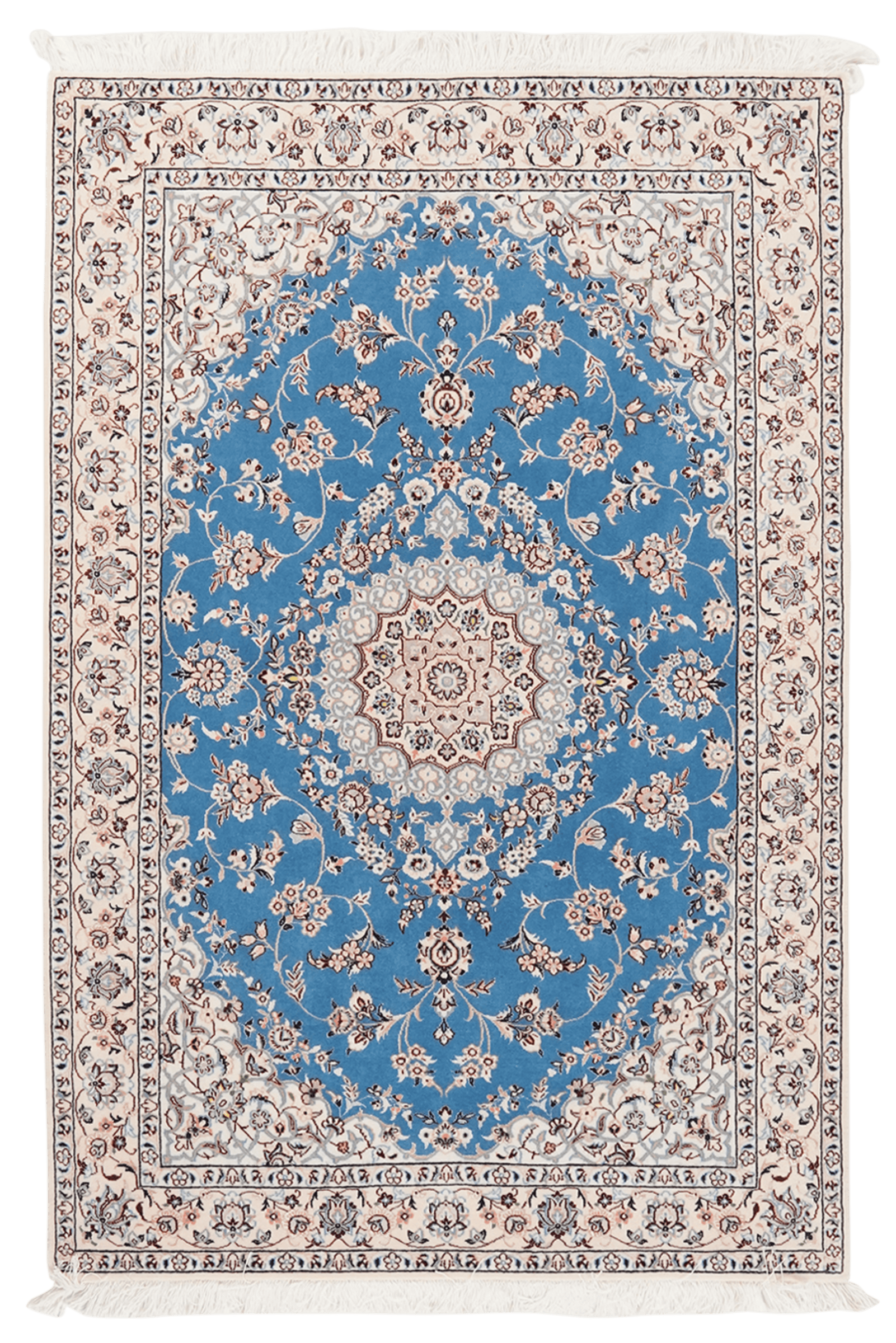 Nain 6La — Hand-knotted, 103x153 cm, Blue, 100% Virgin Wool | Main view
