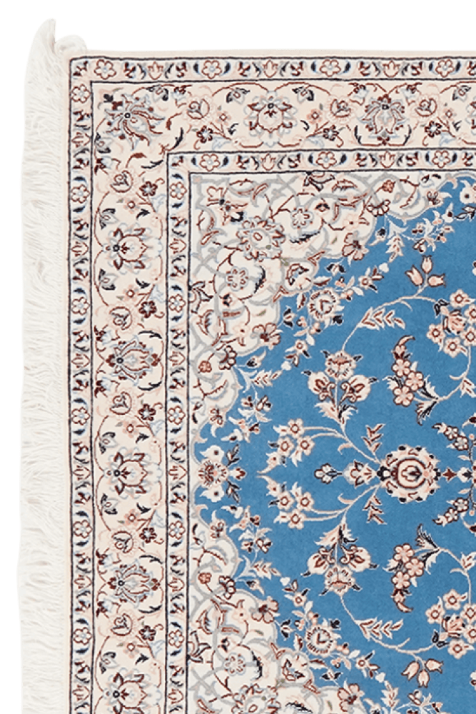 Nain 6La — Hand-knotted, 103x153 cm, Blue, 100% Virgin Wool | View 3