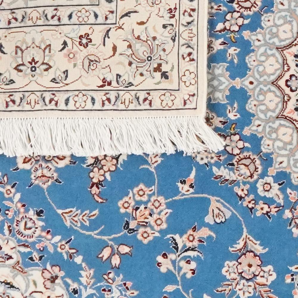 Nain 6La — Hand-knotted, 103x153 cm, Blue, 100% Virgin Wool | View 6