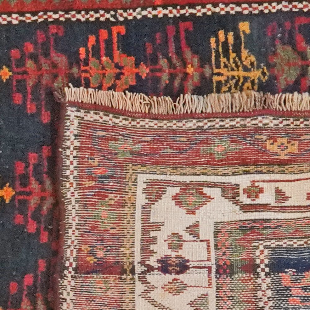 Azarbaidjan — Hand-knotted, 128x500 cm, Blue, 100% Virgin Wool | View 6
