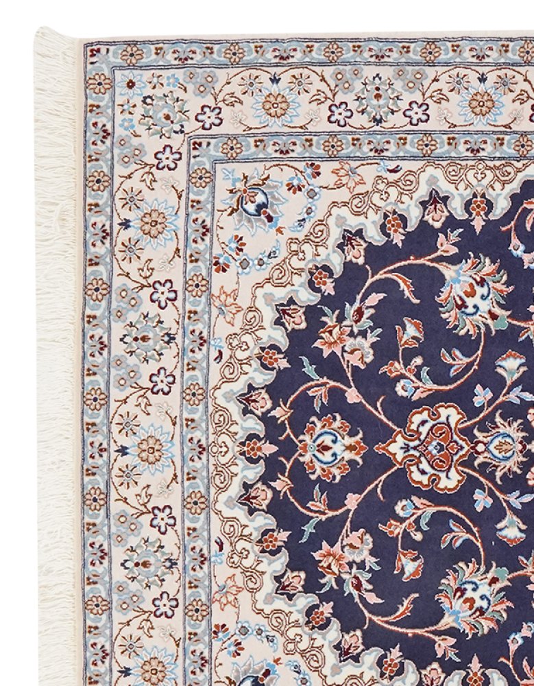 Nain 6La — Hand-knotted, 103x150 cm, Blue, 100% Virgin Wool | View 3