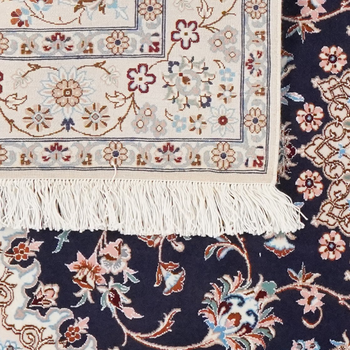 Nain 6La — Hand-knotted, 103x150 cm, Blue, 100% Virgin Wool | View 6