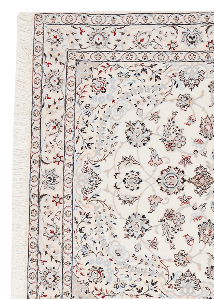 Nain 6La — Hand-knotted, 105x158 cm, Beige, 100% Virgin Wool | View 3