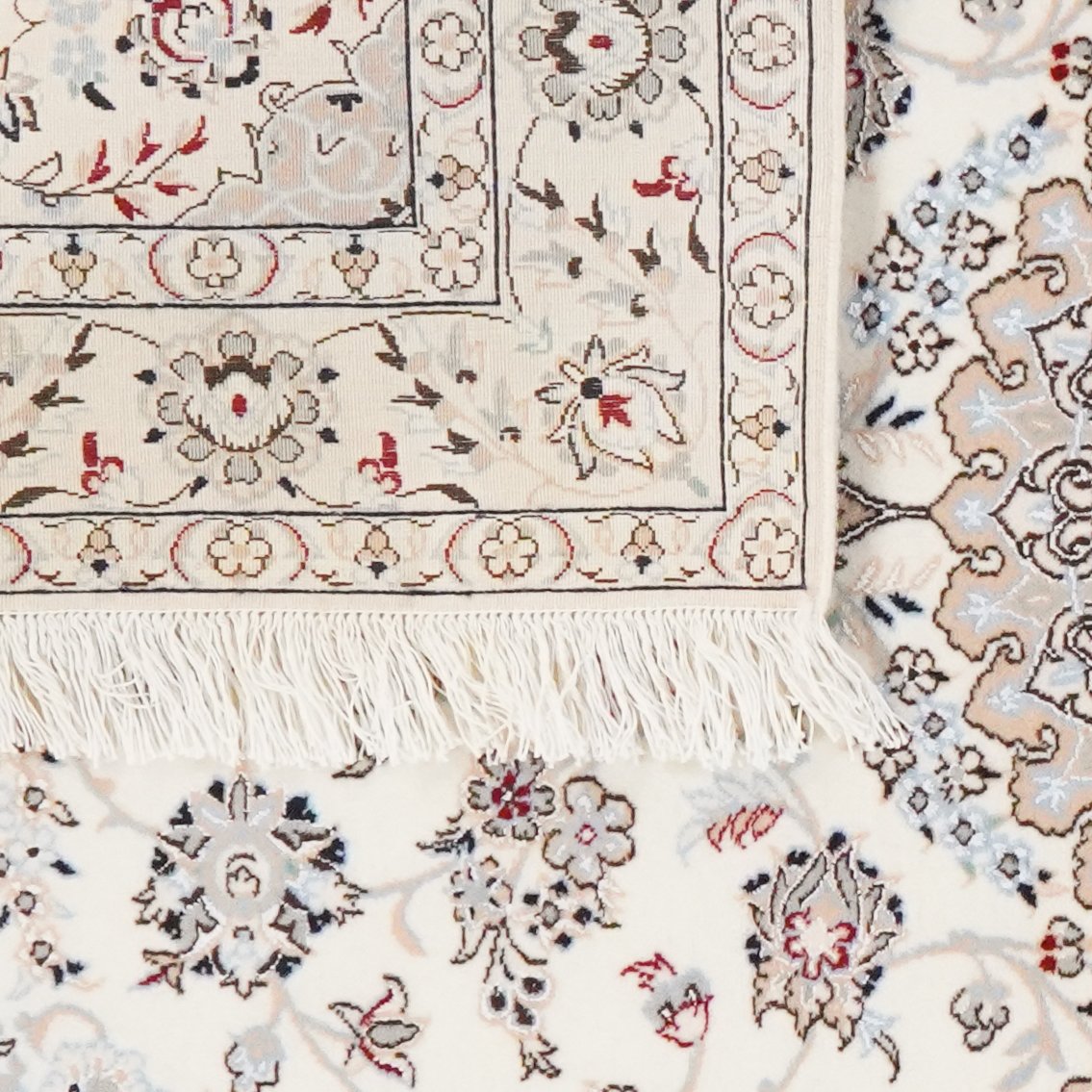 Nain 6La — Hand-knotted, 105x158 cm, Beige, 100% Virgin Wool | View 6