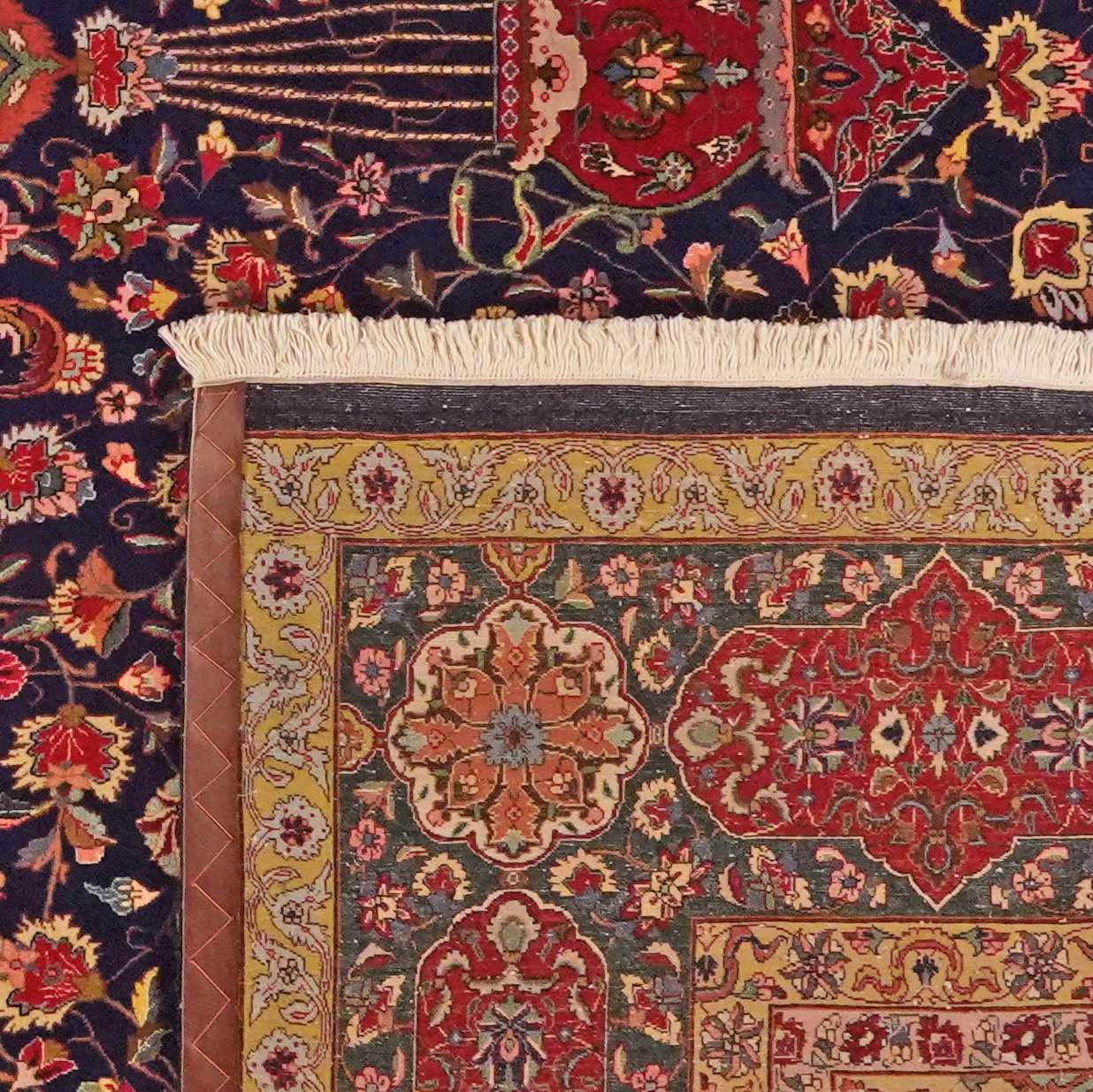 Tabriz Old — Hand-knotted, 287x400 cm, Blue, 100% Virgin Wool | View 6