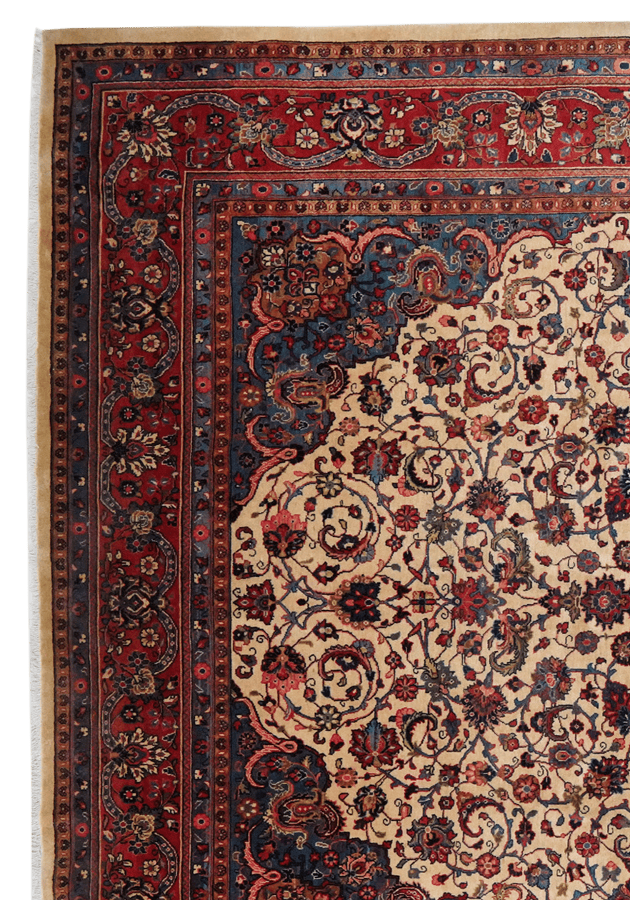 Sarough — Hand-knotted, 264x385 cm, Beige, 100% Virgin Wool | View 3
