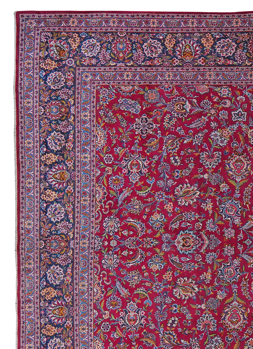Kashan — Hand-knotted, 315x432 cm, Red, 100% Virgin Wool | View 3