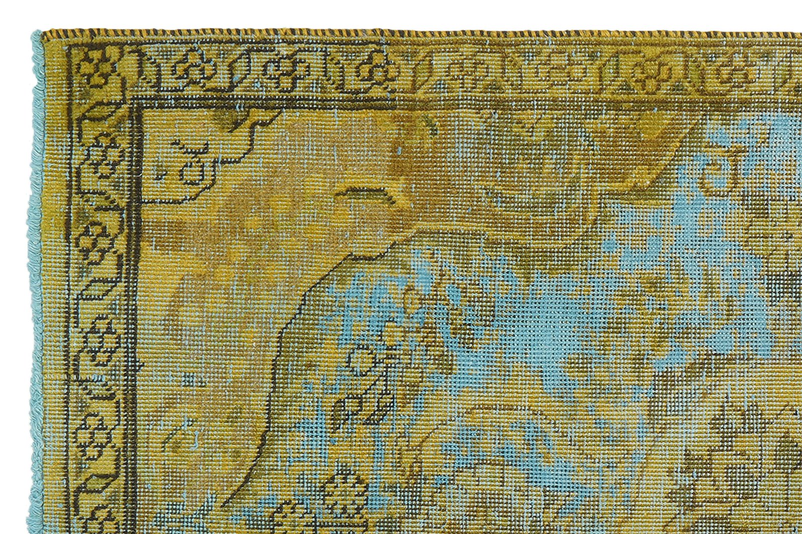 Vintage — Hand-knotted, 94x143 cm, Blue, 100% Virgin Wool | View 3