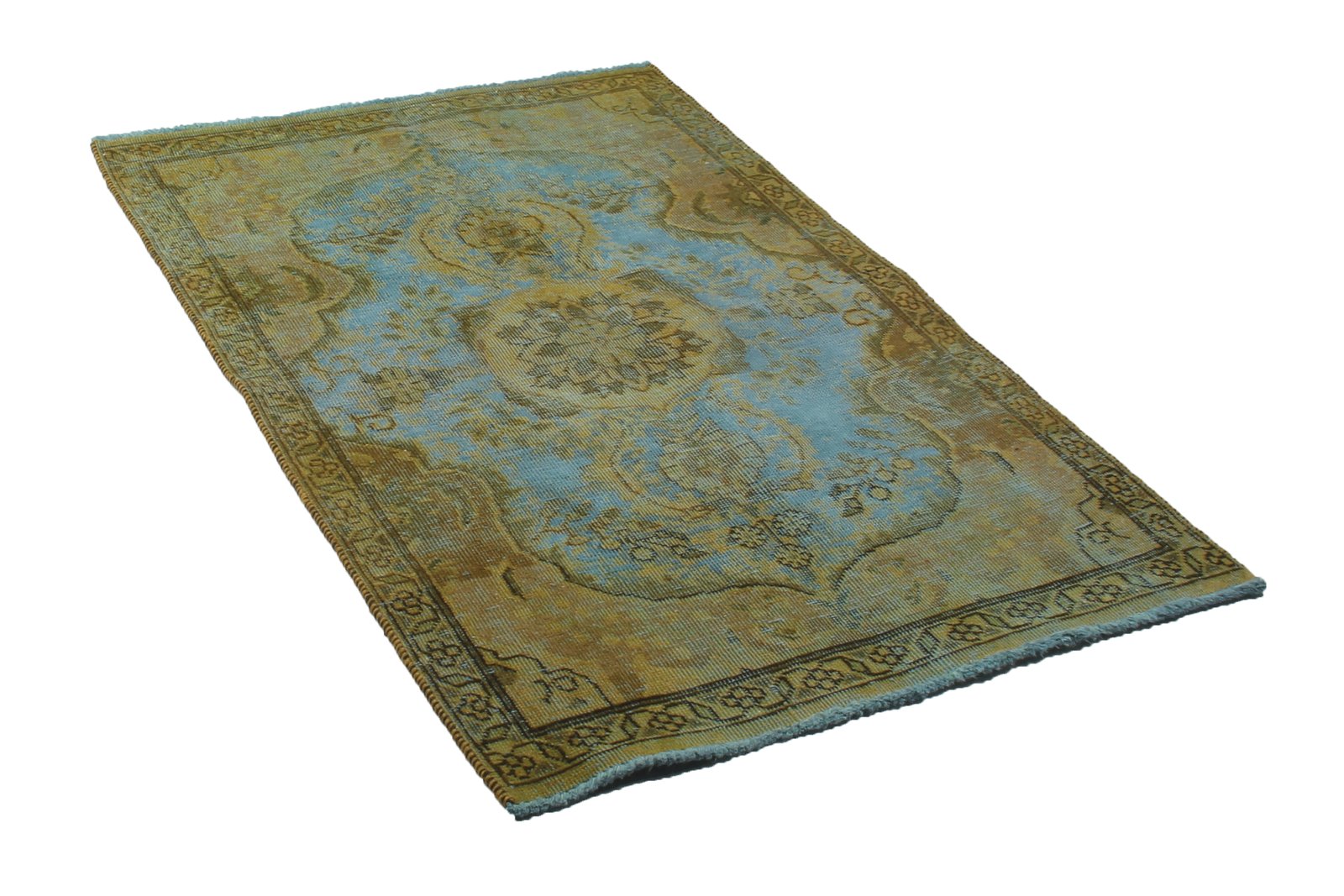 Vintage — Hand-knotted, 94x143 cm, Blue, 100% Virgin Wool | View 4
