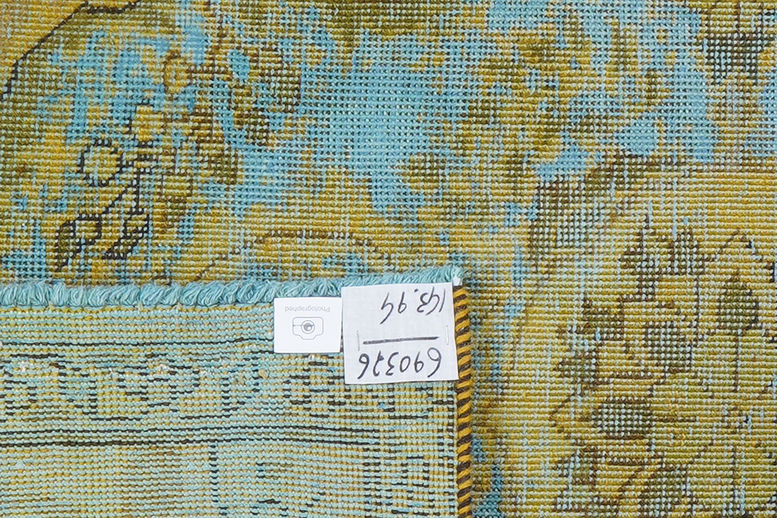 Vintage — Hand-knotted, 94x143 cm, Blue, 100% Virgin Wool | View 5