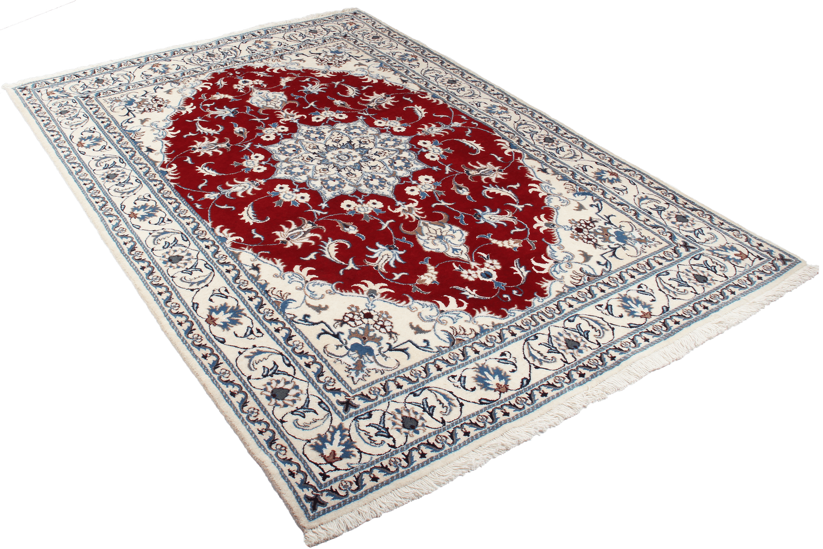 Nain 12La — Hand-knotted, 166x237 cm, Red, 100% Virgin Wool | View 7