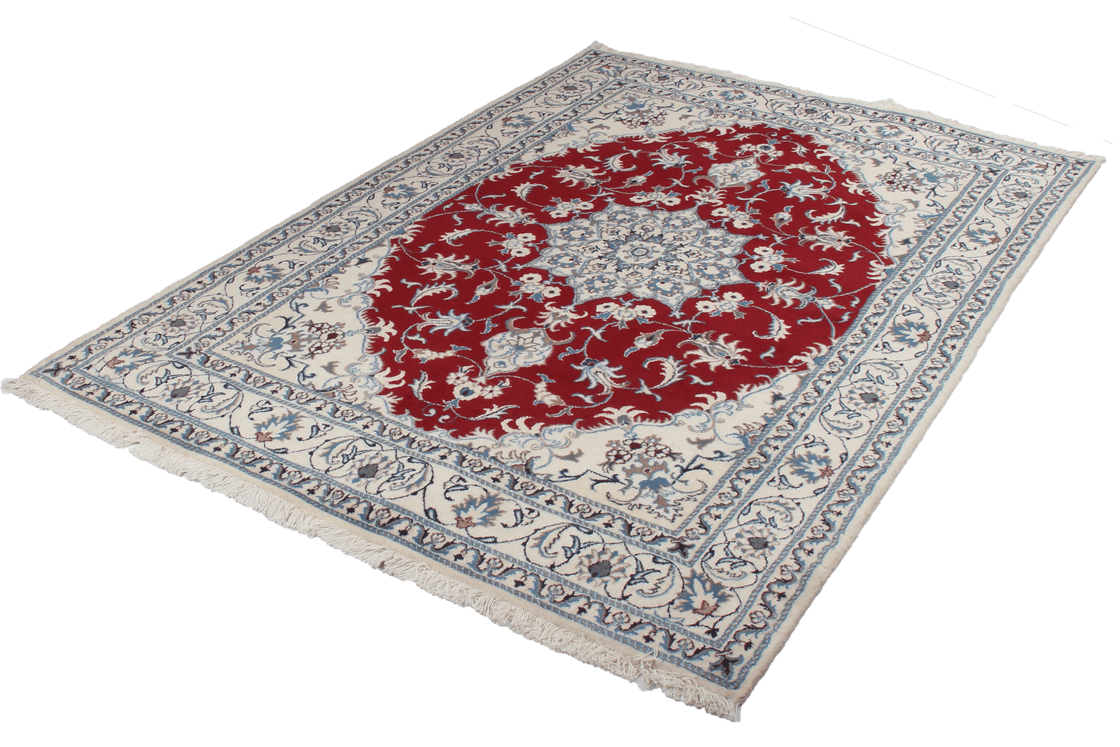 Nain 12La — Hand-knotted, 166x237 cm, Red, 100% Virgin Wool | View 8