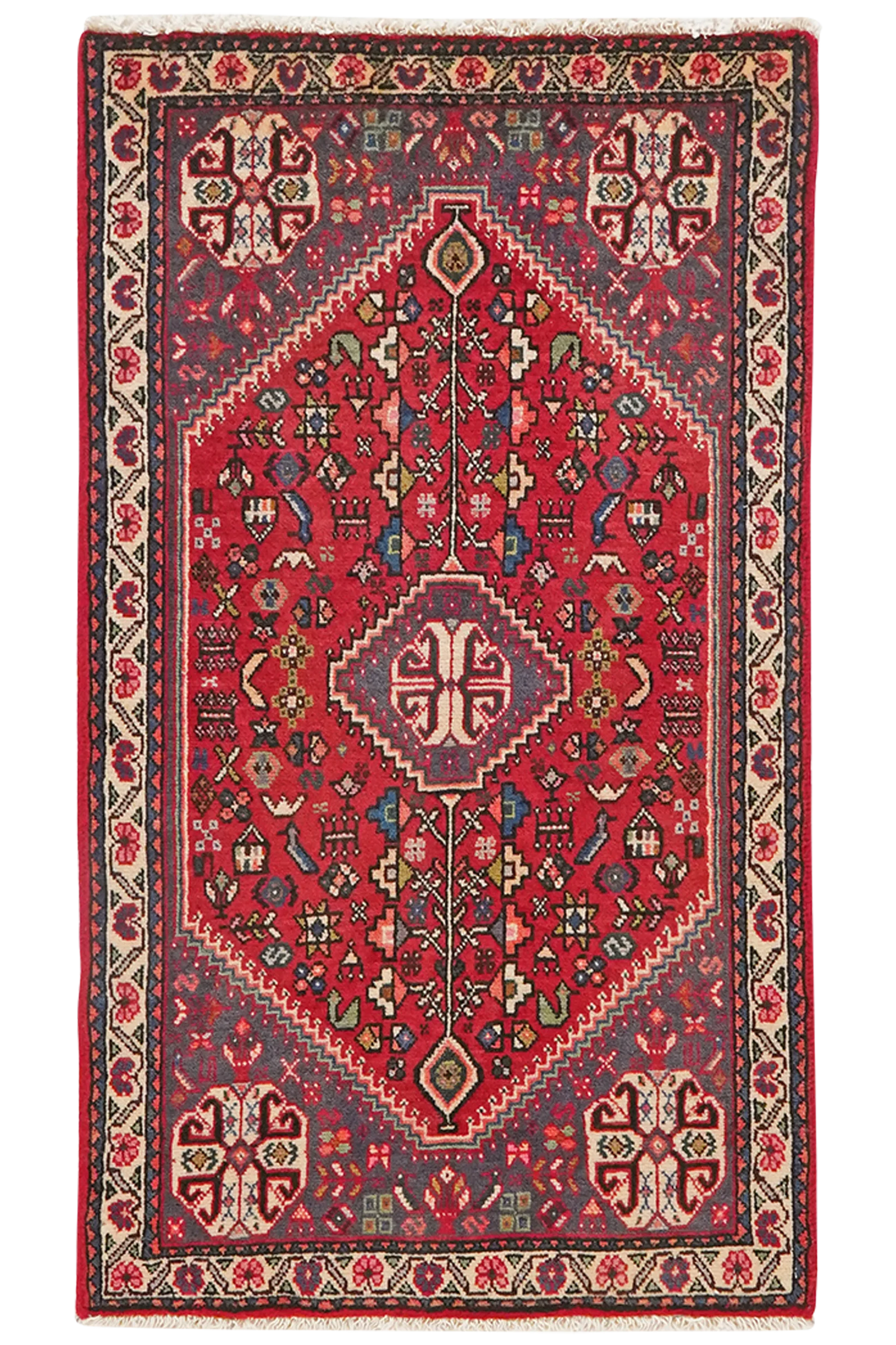 Abadeh — Handgefertigt, 107x62 cm, Beige, 100% Virgin Wool | Main view