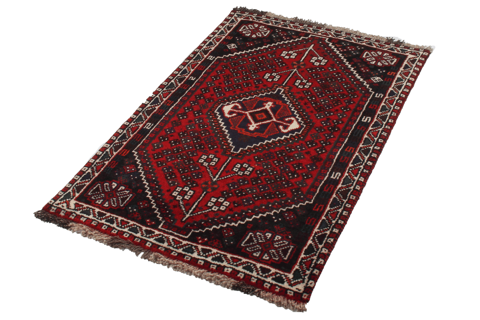 Shiraz — Hand-knotted, 83x129 cm, Red, 100% Virgin Wool | View 4