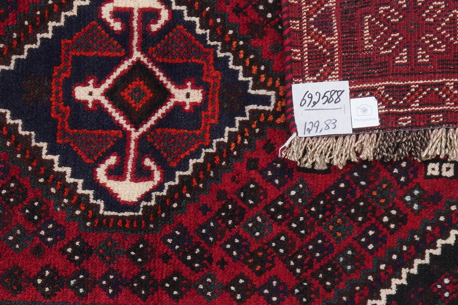 Shiraz — Hand-knotted, 83x129 cm, Red, 100% Virgin Wool | View 7
