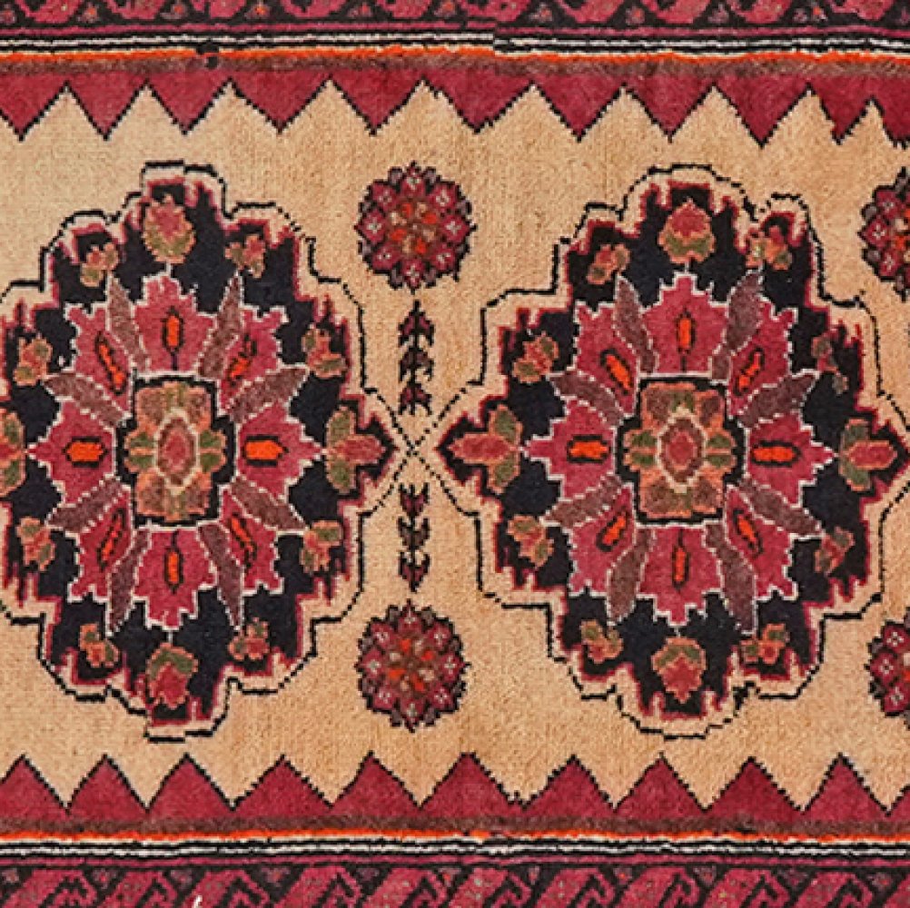 Belutch — Hand-knotted, 68x135 cm, Beige, 100% Virgin Wool | View 4
