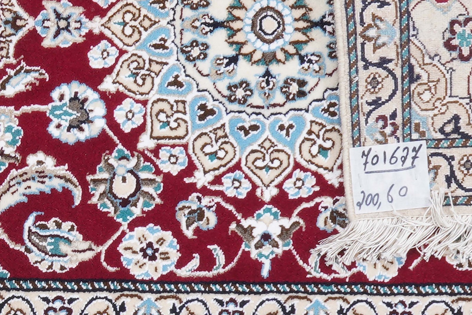 Nain 9La — Hand-knotted, 60x200 cm, Red, 100% Virgin Wool | View 5