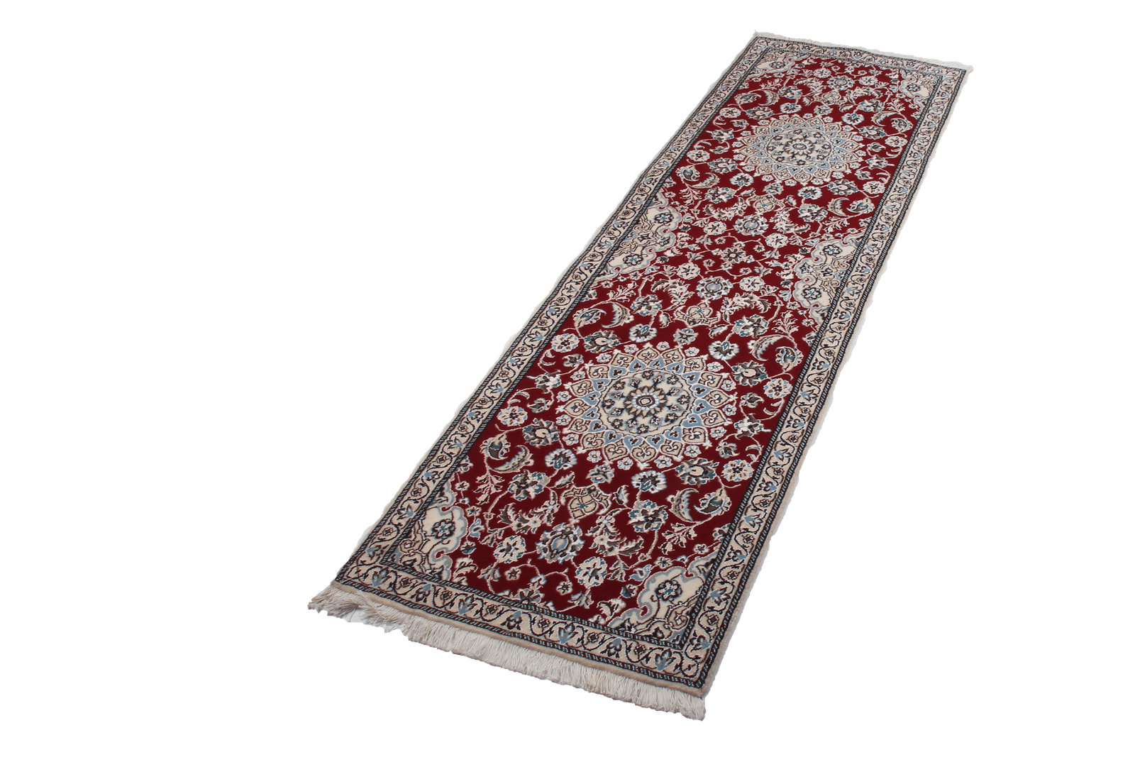 Nain 9La — Hand-knotted, 60x200 cm, Red, 100% Virgin Wool | View 7