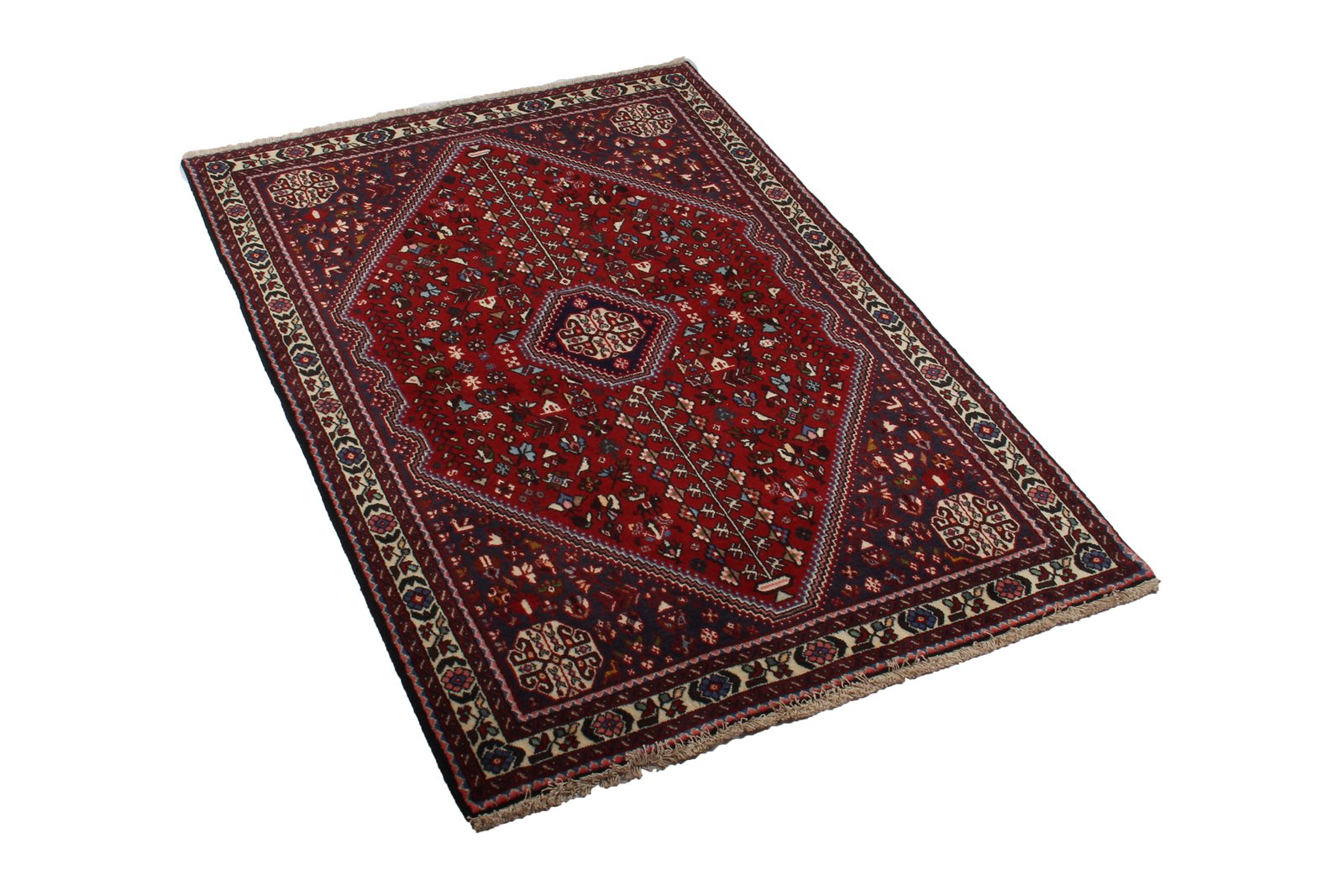 Abadeh — Hand-knotted, 105x154 cm, Red, 100% Virgin Wool | View 8