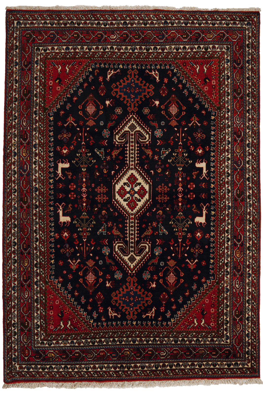 Nasrabad — Hand-knotted, 140x203 cm, Blue, 100% Virgin Wool | Main view
